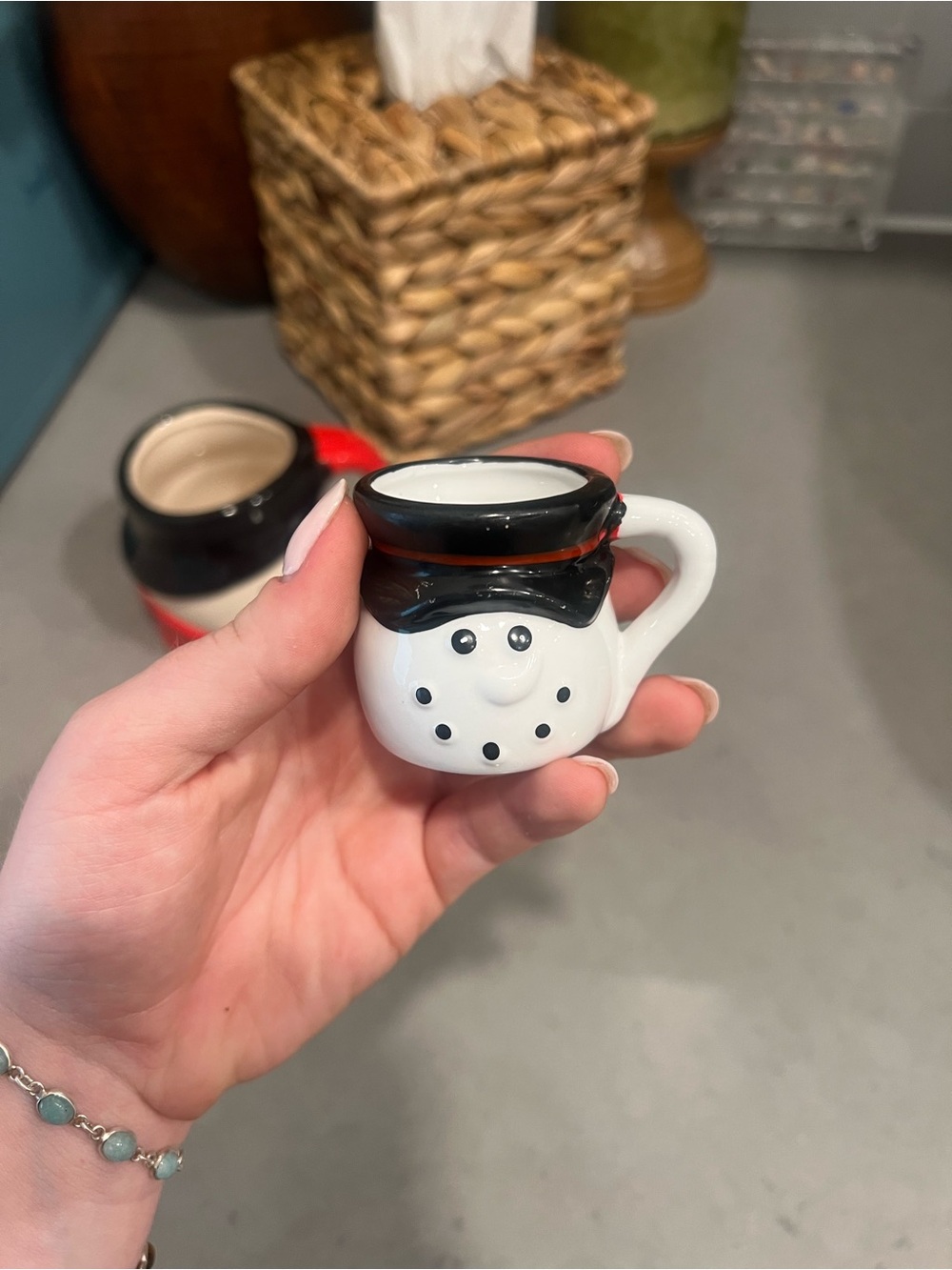 Festive Snowman Shot Glass